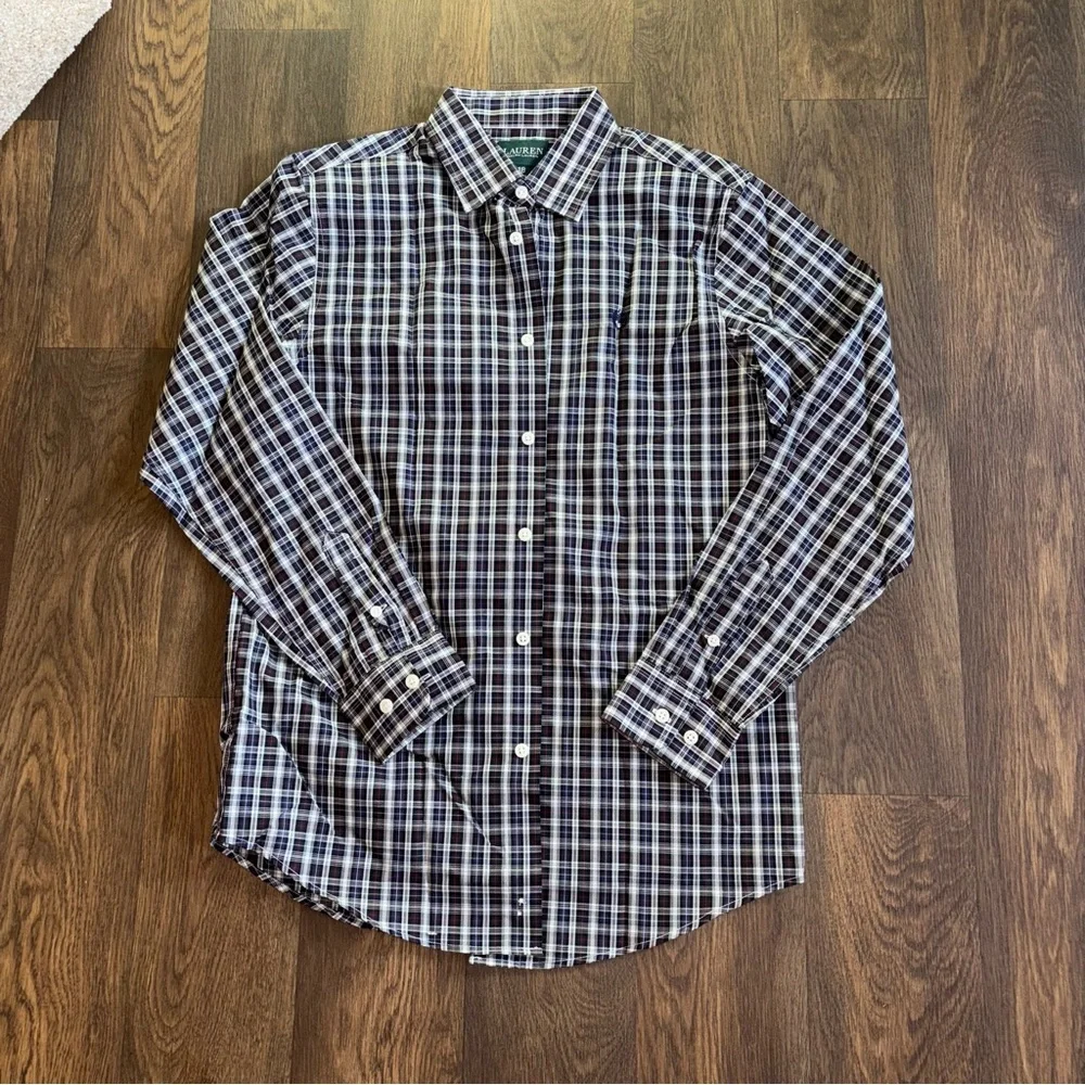 Ralph Lauren boys 18 Plaid Button-Down Shirt